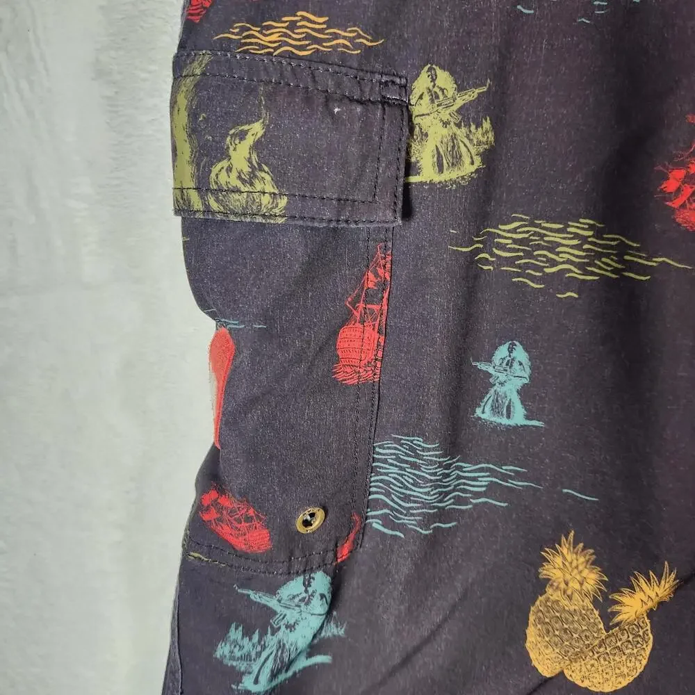 RVCA Board Shorts‎ Performance Stretch Multicolor Mens Size 38